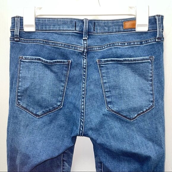 Abercrombie & Fitch Jeans Harper Low Rise Ankle Skinny Leg Raw Dip Hem Ankle - Picture 7 of 7